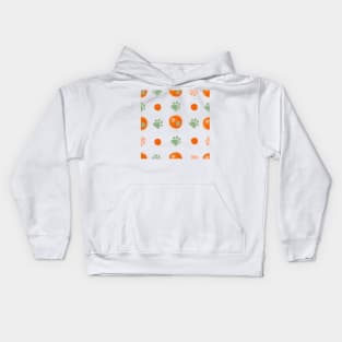 Sun with paw prints seamless fabric design pattern Kids Hoodie